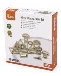 Игрален комплект Viga - Огледални блокове, 24 части