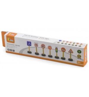 Игрален комплект Viga - Пътни знаци