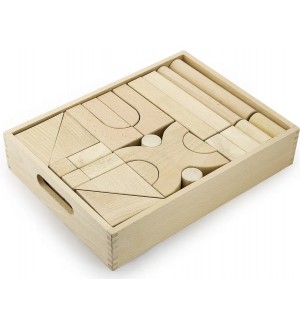Игрален комплект Viga - Строителни блокчета, 48 части