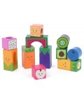 Игрален комплект Vilac - Дървени музикални кубчета