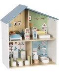 Игрален комплект за кукли Hi Pando - Дървена къща