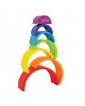 Игрален комплект за подреждане Infantino - Magic Rainbow, 7 части