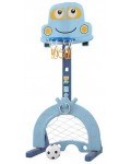 Интерактивен баскетболен кош Feelkids - 6 в 1, син