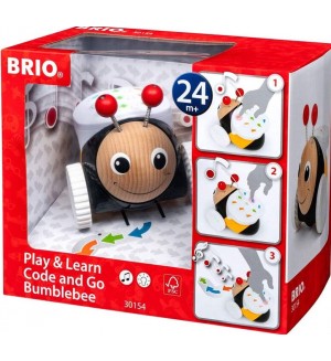Интерактивна дървена играчка Brio - Пчеличка Code & Go
