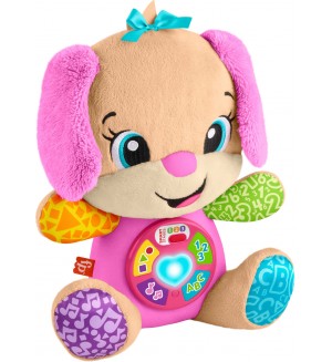 Образователна играчка Fisher Price Laugh & Learn - Кученце, със звукови ефекти, розово
