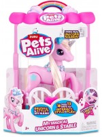 Интерактивна играчка Zuru Pets Alive - Еднорог с конюшня