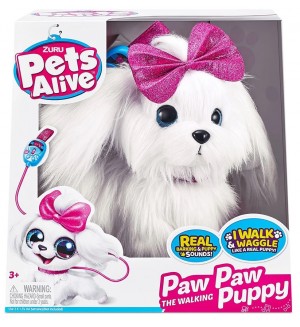 Интерактивна играчка Zuru Pets Alive - Кученце за разходка