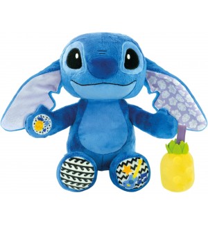 Интерактивна плюшена играчка Clementoni Baby Disney - Stitch, със звуци и дрънкалка