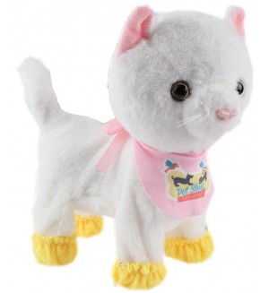 Интерактивна плюшена играчка Felyx Toys Lovely Pet - Коте за разходка с калцуни