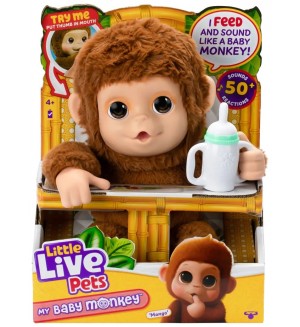 Интерактивно бебе Moose Little Live Pets - Mango, маймуна