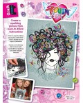 Творчески комплект KSG Crafts - Изкуство с пайети, Момиче с цветя