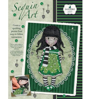 Творчески комплект KSG Crafts Sequin Art Gorjuss – Изкуство с пайети, Шалът Творчески комплект KSG Crafts Sequin Art Gorjuss – Изкуство с пайети, Шалът