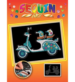 Творчески комплект KSG Crafts Sequin Art – Изкуство с пайети, Скутер