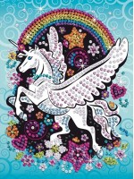 Творчески комплект Sequin Art - Изкуство с пайети, Летящ еднорог Творчески комплект Sequin Art - Изкуство с пайети, Летящ еднорог