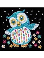 Творчески комплект Sequin Art - Изкуство с пайети за 60 минути, Бухалче Творчески комплект Sequin Art - Изкуство с пайети за 60 минути, Бухалче