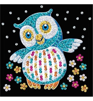 Творчески комплект Sequin Art - Изкуство с пайети за 60 минути, Бухалче Творчески комплект Sequin Art - Изкуство с пайети за 60 минути, Бухалче