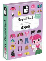 Детска магнитна книга Janod - Момичета с магнитни дрехи