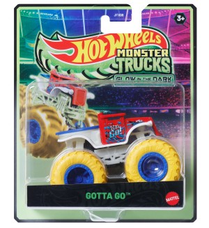Бъги Hot Wheels Monster Trucks Glow in the Dark - Gotta Go, 1:64