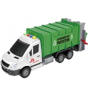 Камион за боклук Raya Toys - Truck Car с карти за сортиране, музика и светлини, 1:16 Камион за боклук Raya Toys - Truck Car с карти за сортиране, музика и светлини, 1:16