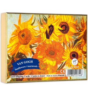 Карти за игра Piatnik - Van Gogh - Sunflowers (2 тестета)