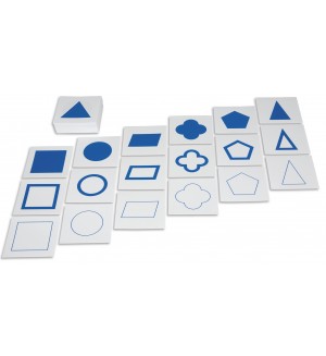 Карти Acool Toy - С геометрични фигури за Монтесори геометричен шкаф
