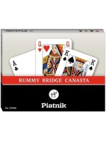Карти за игра Piatnik - 2 тестета, Реми, Бридж, Канаста