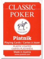 Карти за игра Piatnik - Classic Poker, червени