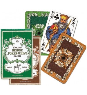 Карти за игра Piatnik - модел Bridge-Poker-Whist, цвят зелени