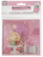 Карти за рисуване с мъниста Grafix - Рожден ден, 2 броя, 13 х 13 cm