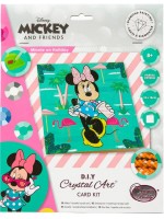 Картичка диамантен гоблен Craft Buddy - Мини Маус на почивка