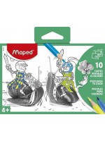 Картички за оцветяване Maped Creativ - 10 броя, асортимент