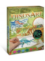 Картини за оцветяване DinosArt  - Динозаври, с акварелни бои