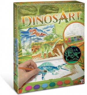 Картини за оцветяване DinosArt  - Динозаври, с акварелни бои