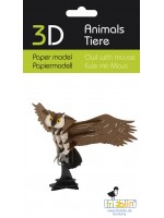 Картонен 3D модел за сглобяване Fridolin - Бухал