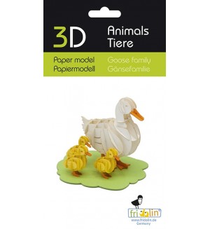 Картонен 3D модел за сглобяване Fridolin - Гъска Картонен 3D модел за сглобяване Fridolin - Гъска