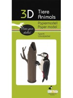 Картонен 3D модел за сглобяване Fridolin - Кълвач Картонен 3D модел за сглобяване Fridolin - Кълвач