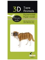Картонен 3D модел за сглобяване Fridolin - Куче санбернар