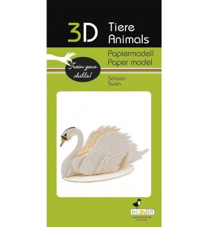 Картонен 3D модел за сглобяване Fridolin - Лебед Картонен 3D модел за сглобяване Fridolin - Лебед