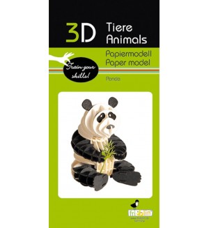 Картонен 3D модел за сглобяване Fridolin - Панда Картонен 3D модел за сглобяване Fridolin - Панда