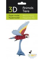 Картонен 3D модел за сглобяване Fridolin - Папагал Ара Картонен 3D модел за сглобяване Fridolin - Папагал Ара
