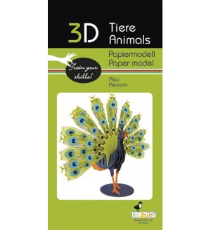 Картонен 3D модел за сглобяване Fridolin - Паун Картонен 3D модел за сглобяване Fridolin - Паун