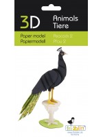 Картонен 3D модел за сглобяване Fridolin - Птица паун Картонен 3D модел за сглобяване Fridolin - Птица паун
