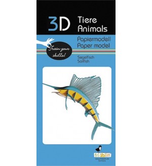Картонен 3D модел за сглобяване Fridolin - Риба меч Картонен 3D модел за сглобяване Fridolin - Риба меч