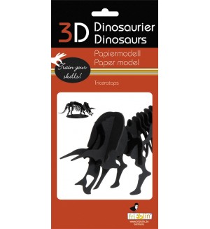 Картонен 3D модел за сглобяване Fridolin - Трицератопс Картонен 3D модел за сглобяване Fridolin - Трицератопс
