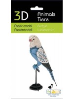 Картонен 3D модел за сглобяване Fridolin - Вълнист папагал Картонен 3D модел за сглобяване Fridolin - Вълнист папагал