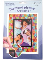 Картонена фоторамка Ем Арт - за облепяне с диаманти (вариант 3), 16.5 x 21.5 cm