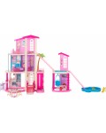Къща за кукли Barbie - Dreamhouse, с 2 басейна, 2 пързалки и аксесоари, 65 части