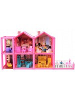 Къща за кукли MalPlay - Lovely House с 6 стаи, обзавеждане и фигурки, 136 части