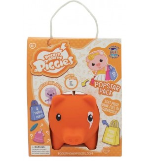 Касичка прасенце Boti Pocket Money Piggies - Оранжева, с аксесоари