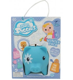 Касичка прасенце Boti Pocket Money Piggies - Синя, с аксесоари